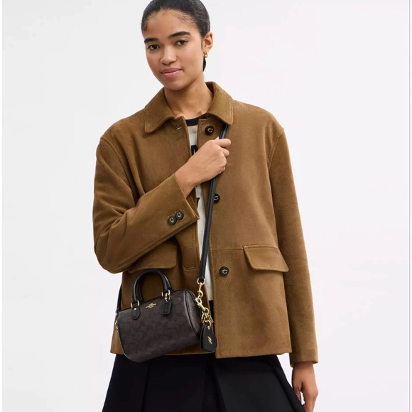 Coach Boxed Mini Rowan Crossbody Bag And Mirror Bag Charm Set CCL59 - Picture 11 of 12